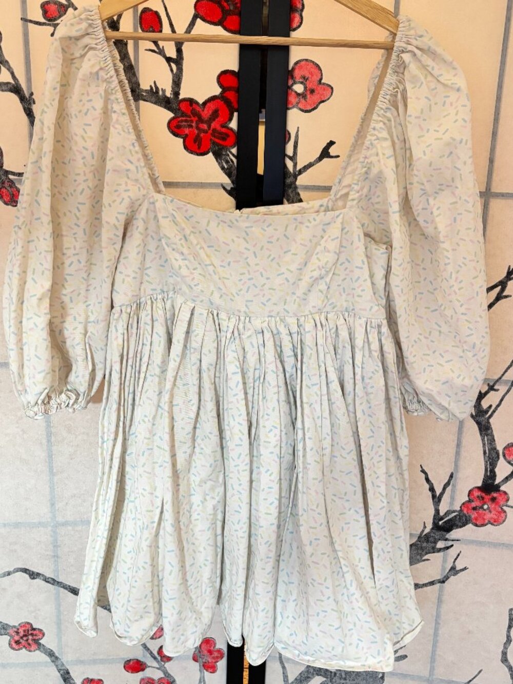 Selkie Cotton Puff Sleeve Dress Size M Like New Cottagecore Fairy